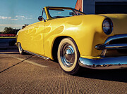 Yellow Convertable Car - Vintage Photograph by Robert Niemeier