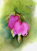Yesterdays - Bleeding Heart Flowers Painting by Elizabeth Reich