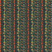 Yew Botanical Stripe, Gnome for the Holidays Collection, Dark Blue Mixed Media by Elizabeth Reich