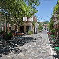 Greek village plaza