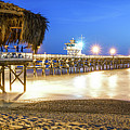 San Clemente Pier at Night #1 Photograph by Paul Velgos