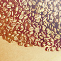 Bean background with coffee space