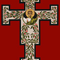 Christ Emmanuel Flowering Cross 018 by William Hart McNichols