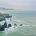 Cloudy Day at Marin Headlands - Point Bonita Lighthouse Photograph by Duane Miller
