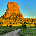 Devils Tower Panoramic Sunset Photograph by Adam Jewell