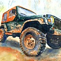 Jeep Wrangler Watercolor