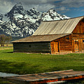 Moulton Barn Springtime Panorama Photograph by Adam Jewell