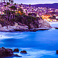 Panorama Picture of Laguna Beach City at Night Photograph by Paul Velgos