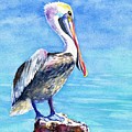 Pelican on a Post 