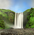 Skogafoss waterfall panorama in southern Iceland from above Photograph by Miroslav Liska