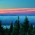 Sunrise from Mt Hood Looking at Mt. Jefferson Photograph by Bruce Block