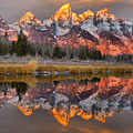 Teton Mountains Sunrise Rainbow