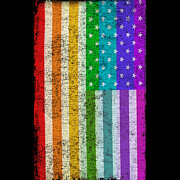 Rainbow Us Flag #1 by Flippin Sweet Gear