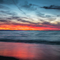 Brush Strokes On Lake Michigan by Owen Weber