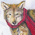 Red Wolf and Scarf by Marie Stone-van Vuuren