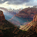 Sunset At Zion Canyon Overlook by Owen Weber