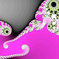 Triple Eye Spiral Fractal Pink Digital Art by Don Northup