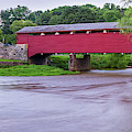 Wehr's Covered Bridge over Jordan Creek Photograph by Jason Fink