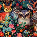 Forest_animals_in_a_whimsical_style_colorful_and_playful_No 3 #1 by Andre Petrov