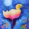 Rosette spoonbill abstract