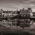 Tewkesbury cottages by the river #1 Photograph by Seeables Visual Arts