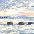 A pier in Zadar Croatia Painting by Francisco Gutierrez