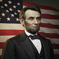 Abraham Lincoln with American Flag by Dan Sproul