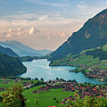 Aerial view of the Lake Lungern Valley in Switzerland Photograph by Miroslav Liska