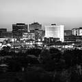 Albuquerque Skyline at Night Black and White Photo by Paul Velgos