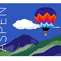 Aspen Balloon - Blue by Sam Brennan