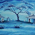 Blue village Painting by Femi