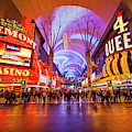 Bright Lights on Fremont Street Experience at Night in Las Vegas