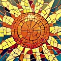 Broken Sun Tile Mosaic