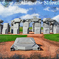 Carhenge in Nebraska with Watercolors by Kelley King