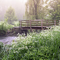 Cedar Creek Footbridge in the Morning Mist by Jason Fink