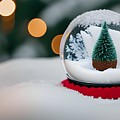 Christmas Tree Globe in the Snow
