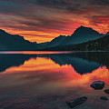 Crimson Dawn - Glacier National Park by Adam Mateo Fierro