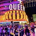 Crowd in Front of Four Queens Casino on Fremont Street in Downtown Las Vegas by FeelingVegas Wall Art and Prints