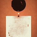 Desert Sun Geometry, Burnt Orange Black Cream Art, Terracotta Wabi Sabi Minimalist Japandi Art by Ema Paraschiv