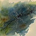 Dragonflies Dancing Over the Pond by Judy Strickland