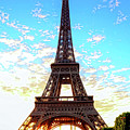 Eiffel Tower at Sunset-Digital Art by Steve Templeton