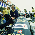 Lotus Driver Elio de Angelis with Team Owner Colin Chapman