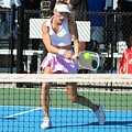 Female Athlete Playing Pickleball 6291 by Donn Ingemie