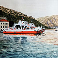 Ferries Harbour in Kamenari Montenegro by Francisco Gutierrez