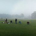Footy on a winter's day in Perth, Western Australia Photograph by Jeremy Holton