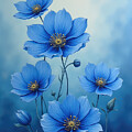 Forget-Me-Not Wall Art Floral Oil Painting