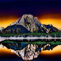 Grand Tetons and Jackson Lake panorama Photograph by Bruce Block