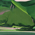 Green Mountains, Gaspe Peninsula, Quebec, Canada by Georgia O'Keeffe Painting by Georgia O'Keeffe
