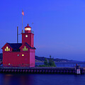 Holland Harbor Lighthouse at Twilight
