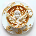 Intricate_coffee_art_as_white_angel_2 by Andre Petrov